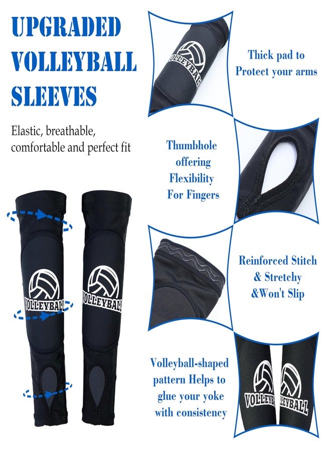 Drokenle Volleyball Arm Sleeves with Passing Protection Forearm Pads, Hitting Forearm Sleeves Padded Volleyball Sleeves with Thumb Hole for Youth Girls Kids, 1 Pair - Image 5