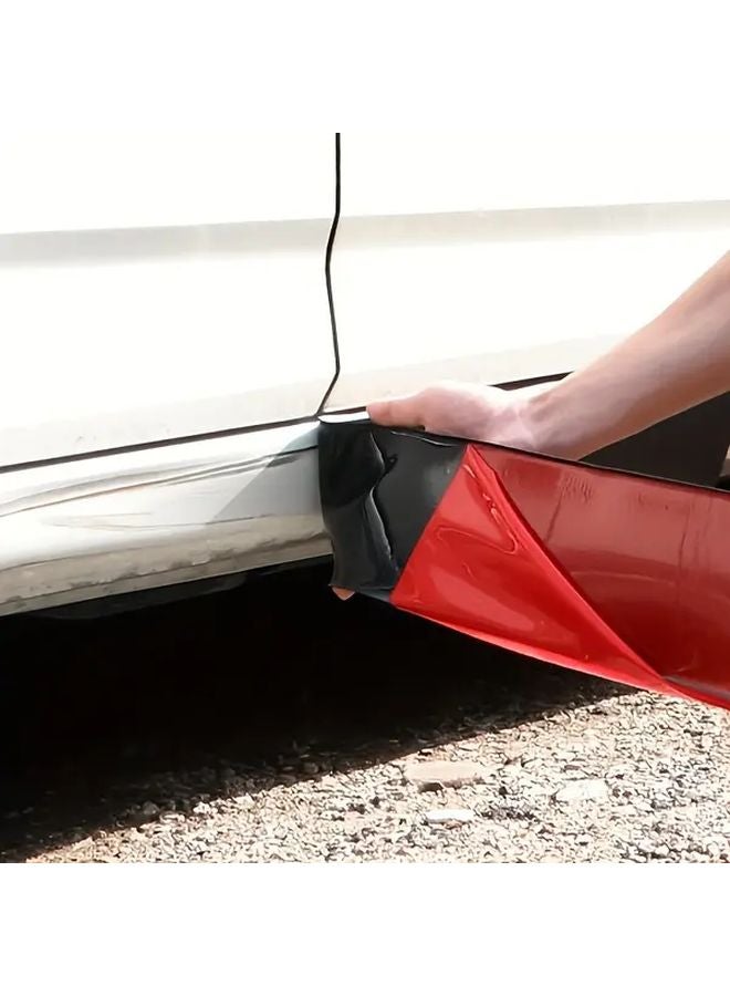 Black 78 74 Inch Car Door Edge Guard Scratch Protection Adhesive PVC Rubber Matte Finish - Image 4