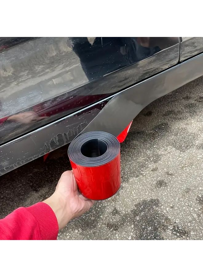 Black 78 74 Inch Car Door Edge Guard Scratch Protection Adhesive PVC Rubber Matte Finish - Image 2