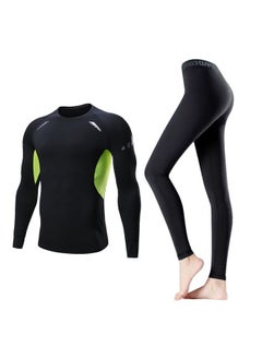 Swimsuit Women's Split Large Size Conservative Swimming Trunks For Chubby Girls Long-sleeved Trousers For Students Sunscreen Diving Suit-Color:Women-silk Screen Two-piece (long Sleeve)-Size:L