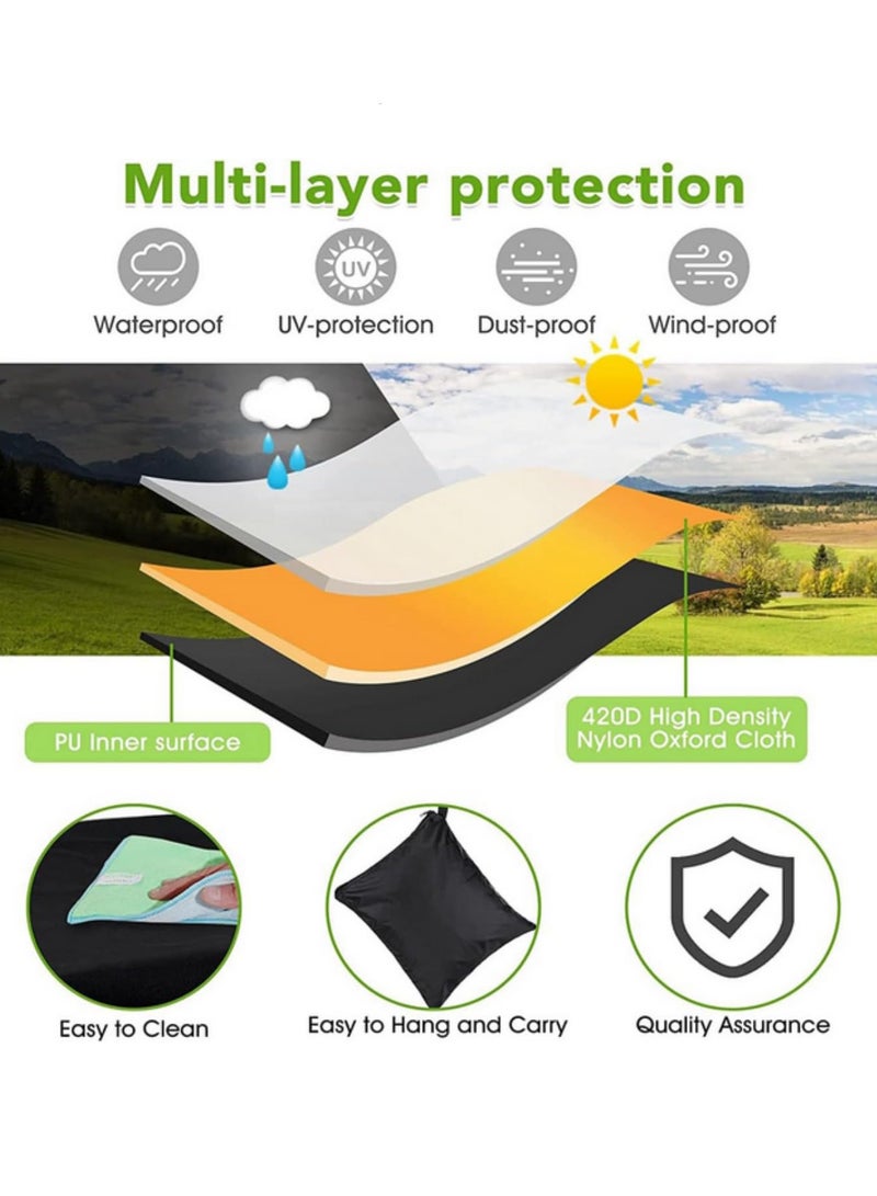 Generic 420D Heavy Duty Oxford Waterproof Patio Furniture Covers - Outdoor Chair Covers with UV Protection, All-Weather Patio Chair Covers for Backyard, Garden, Balcony - 97x79x74cm  - Image 4