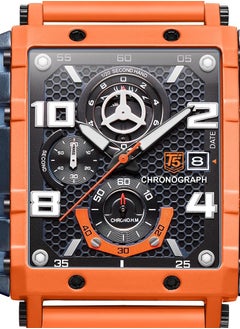 T5 T5 Men's Chronograph Square Dial Silicone Strap Watch  - Image 3