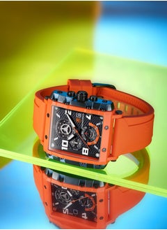 T5 T5 Men's Chronograph Square Dial Silicone Strap Watch  - Image 2
