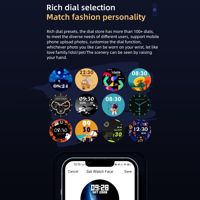ساعة سباحة معقولة ATTACK PRO شاشة لمس كاملة TFT مقاس 1.32 بوصة مراقب لياقة بدنية مائيًا بمعدل IP68 مكالمة بلوتوث مراقب أكسجين الدم/النوم/معدل ضربات القلب/ضغط الدم طرق رياضية متعددة - Image 4