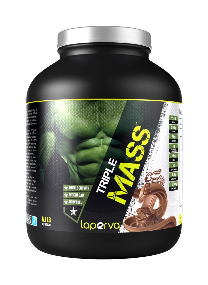 Laperva Triple Mass Gainer  Protein Milk Chocolate Flavor 6.1lb 