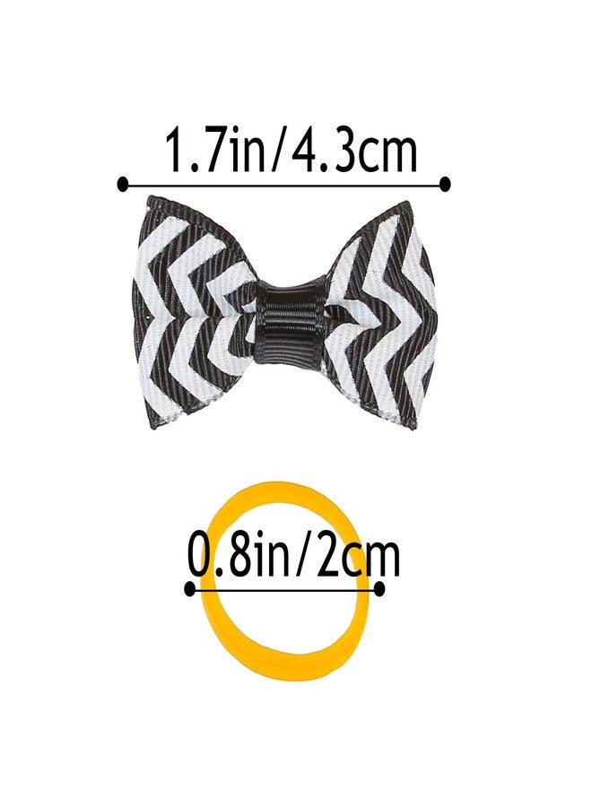 XIMA 160 Pieces Pet Hair Bows with Clips and Rubber Bands, Multicolor Puppy Dog Grooming Accessories - Image 5