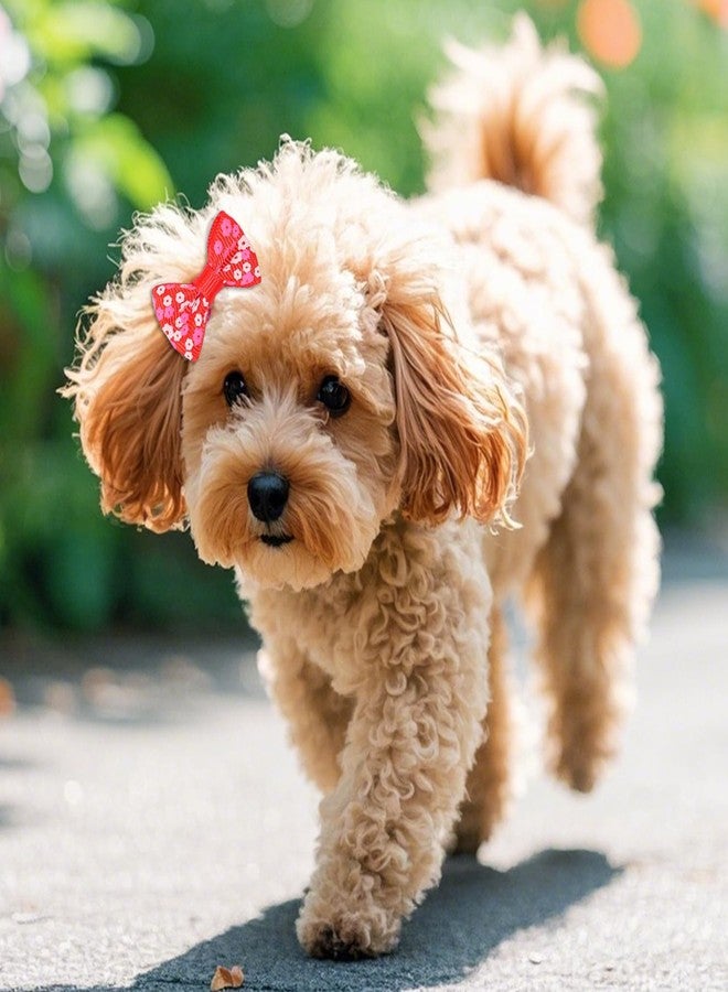 XIMA 160 Pieces Pet Hair Bows with Clips and Rubber Bands, Multicolor Puppy Dog Grooming Accessories - Image 4