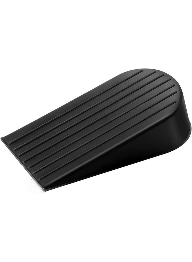 2 Pack Heavy Duty Rubber Door Stoppers with Anti Slip Ridges for Superior Stability and Enhanced Safety in Home and Office - Image 1