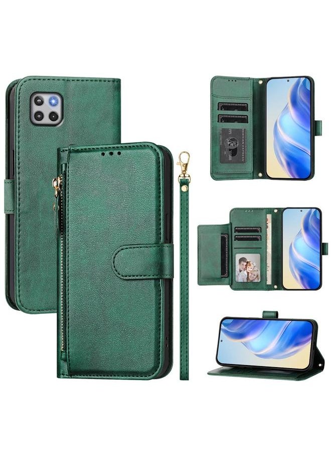 erorex - Case For Motorola One 5G Ace 2021 Multi-Card Slots Zipper Wallet Leather Phone Case - Image 1