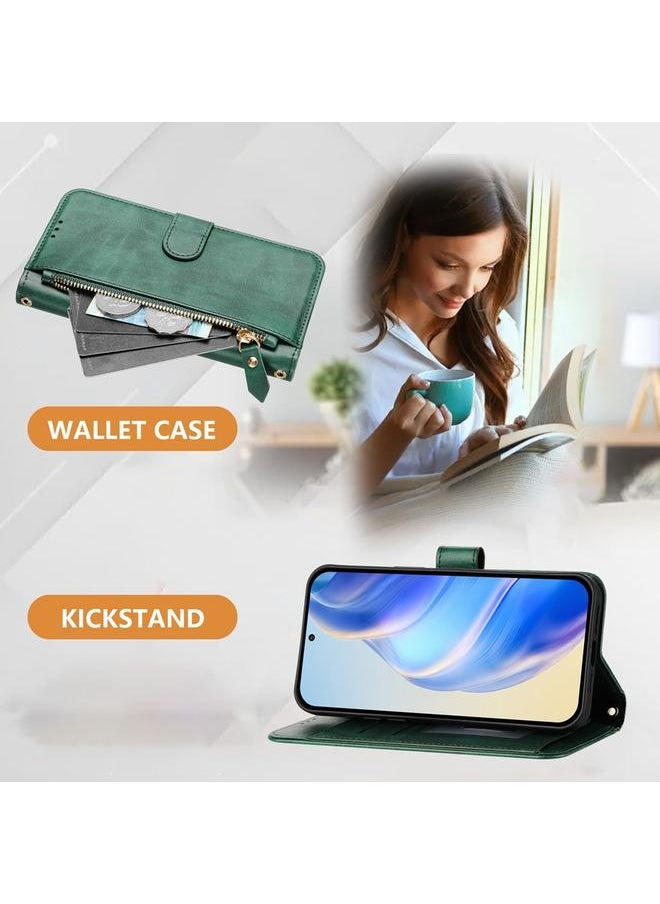 erorex - Case For Motorola One 5G Ace 2021 Multi-Card Slots Zipper Wallet Leather Phone Case - Image 1