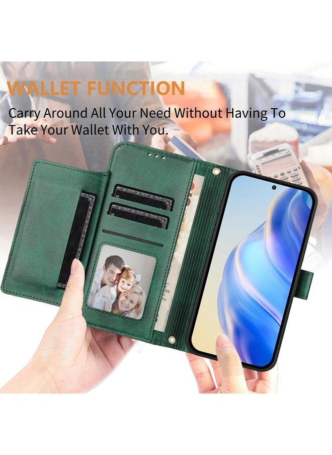 erorex - Case For Motorola One 5G Ace 2021 Multi-Card Slots Zipper Wallet Leather Phone Case - Image 1