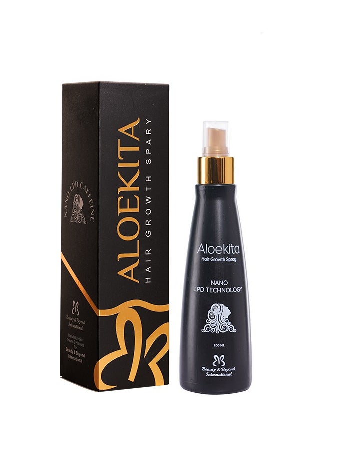 Aloekita - Hair Growth Spray Black 200ml - Image 1