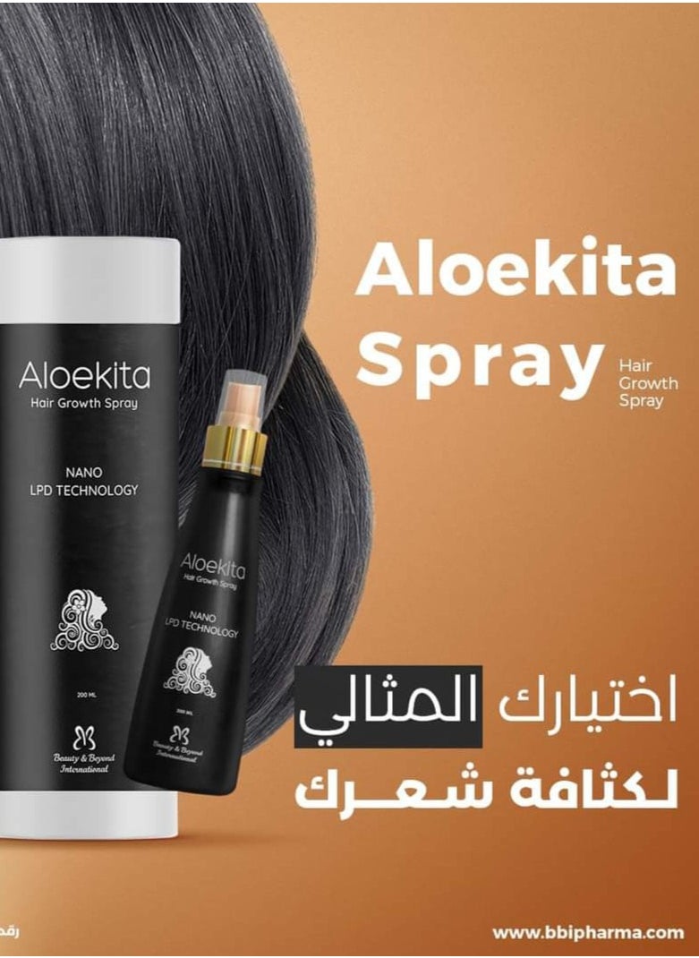 Aloekita - Hair Growth Spray Black 200ml - Image 1