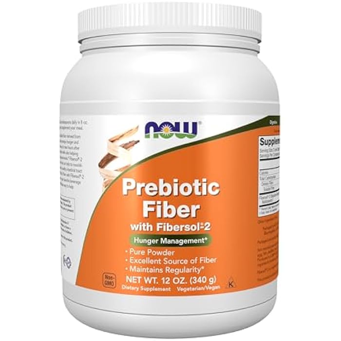 now Supplements, Prebiotic Fiber with Fibersol-2, derived from Non-GMO corn, Powder, 12-Ounce - Image 1