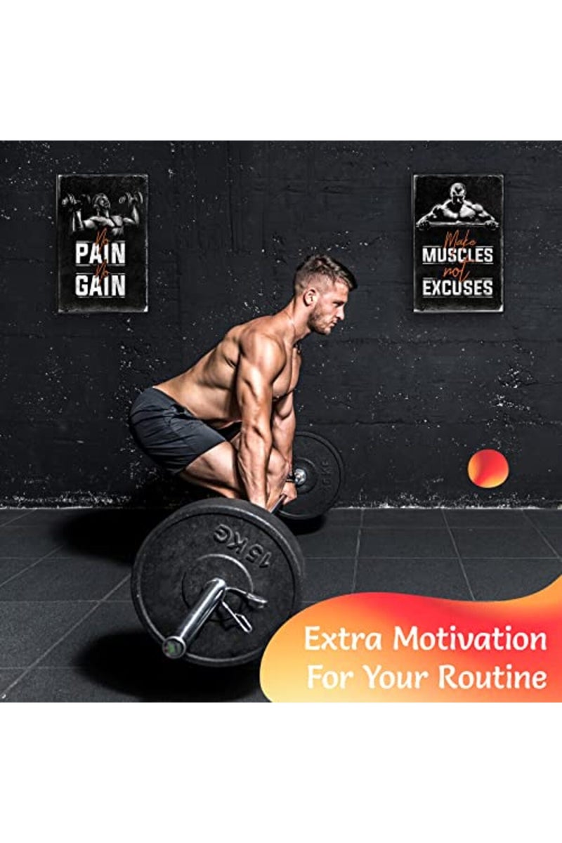 Throwback Traits Gym Posters for Home Gym Decor, Motivational Posters for Gym, Workout Posters for Home Gym, Motivational Poster, Fitness Posters, Workout Room Decor, Inspirational Posters, Gym Wall Art, 4 Set 11x17" - Image 5