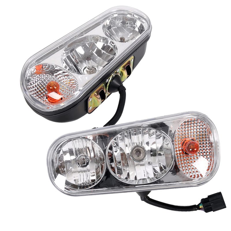 ECOTRIC Universal Halogen Snow Plow Lights Kit Compatible with Boss Western Meyer Blizzard Curtis Snowdog Replacement for 1311100 Snow Plow Lights Accessories