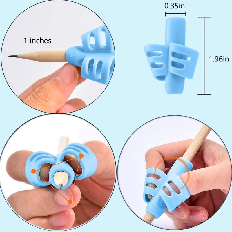 JuneLsy Pencils Grips Pencils Grips for Kids Handwriting Posture Correction Training Writing AIDS for Kids Toddler Preschoolers Students Children Special Needs (12PCS) - Image 4
