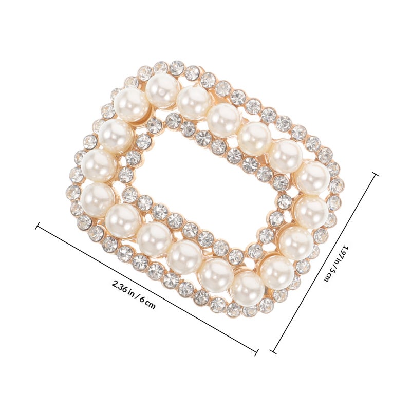 1 Pair Stylish Removable Flower Shoe Clips with Crystal Shoe Buckles for Wedding Party Prom Special Occasions Elegant Versatile Shoe Accessories - Image 2