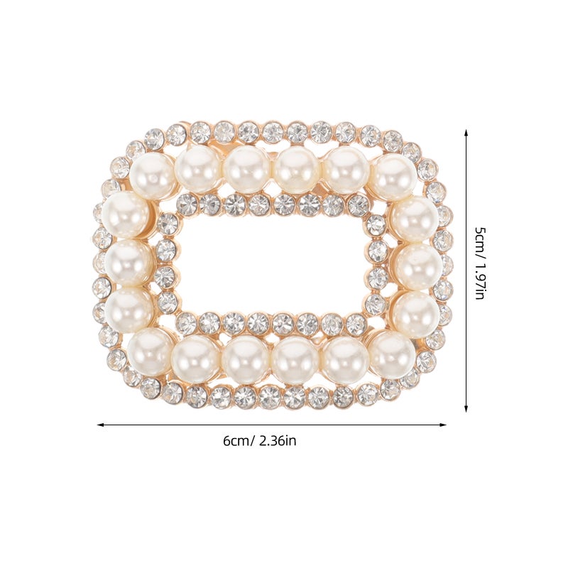 1 Pair Stylish Removable Flower Shoe Clips with Crystal Shoe Buckles for Wedding Party Prom Special Occasions Elegant Versatile Shoe Accessories - Image 3