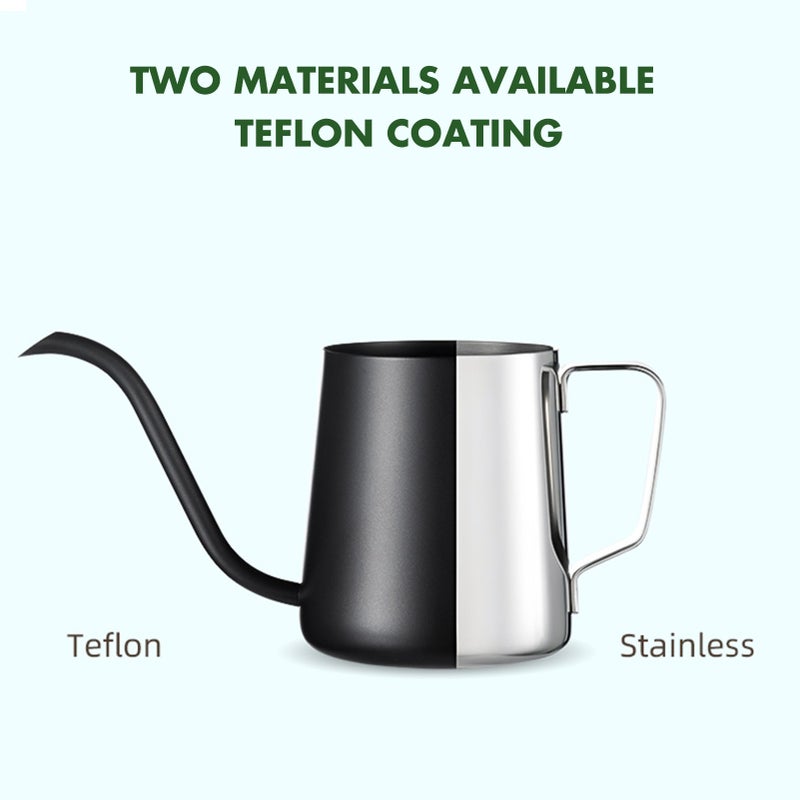 600ml Coffee Kettle Brew Coffee Kettle Coffee Maker Brewer Coffee Pot Stainless Steel with Handle Birthday Gift for Coffee Lover - Image 5