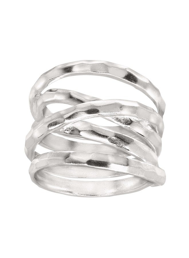 Silpada 'Wrapped Up' Overlapping Textured Band Ring In Sterling Silver, Size 9, Size 9 - Image 1