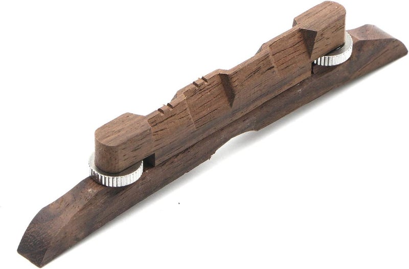 Swhmc 4.53-Inches Adjustable Compensated Mandolin Strings Bridge Ebony for Archtop Mandolins - Image 1