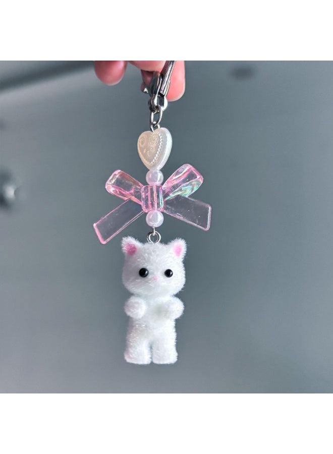 nookly Cute Cat Keychain, Fuzzy Cat Keychain Accessories Cat Charms for Bag - Image 2