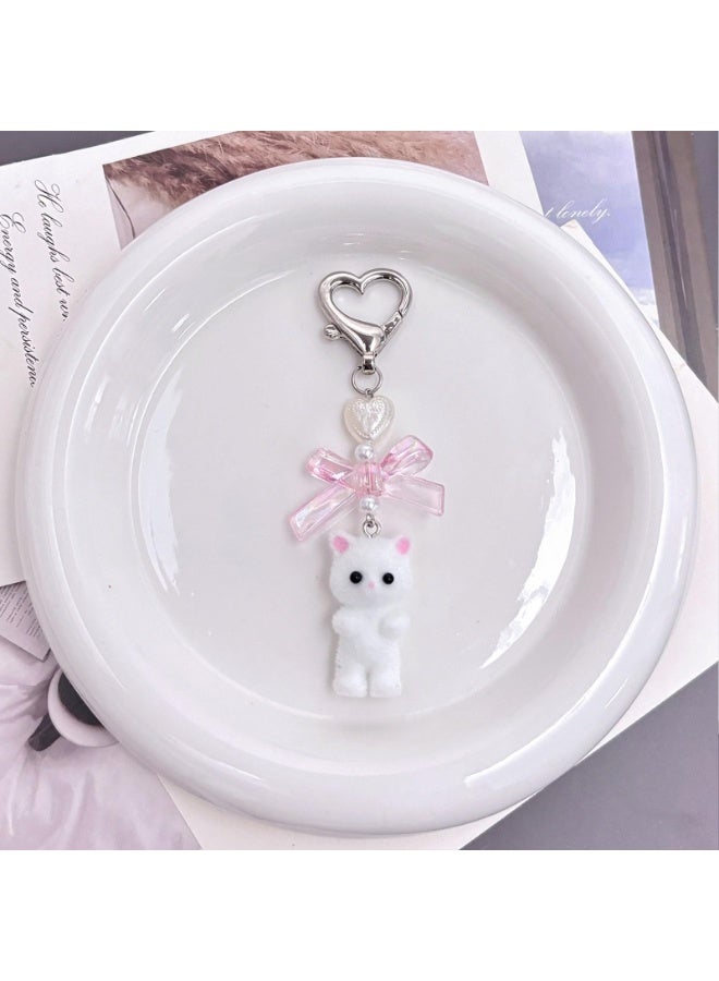 nookly Cute Cat Keychain, Fuzzy Cat Keychain Accessories Cat Charms for Bag - Image 3