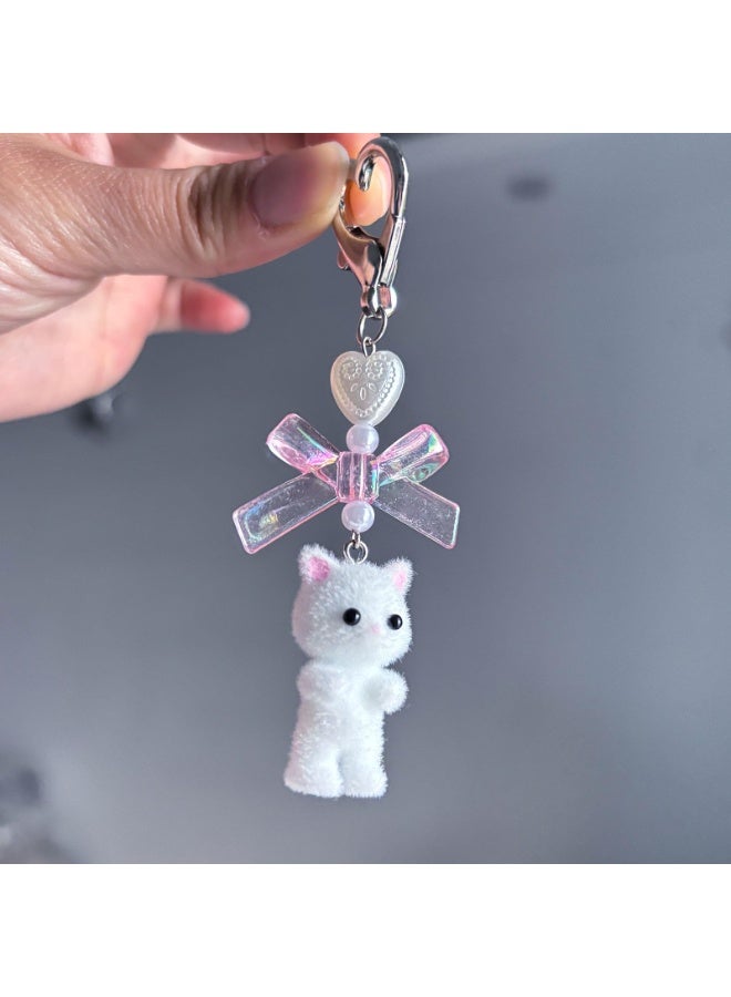 nookly Cute Cat Keychain, Fuzzy Cat Keychain Accessories Cat Charms for Bag - Image 5