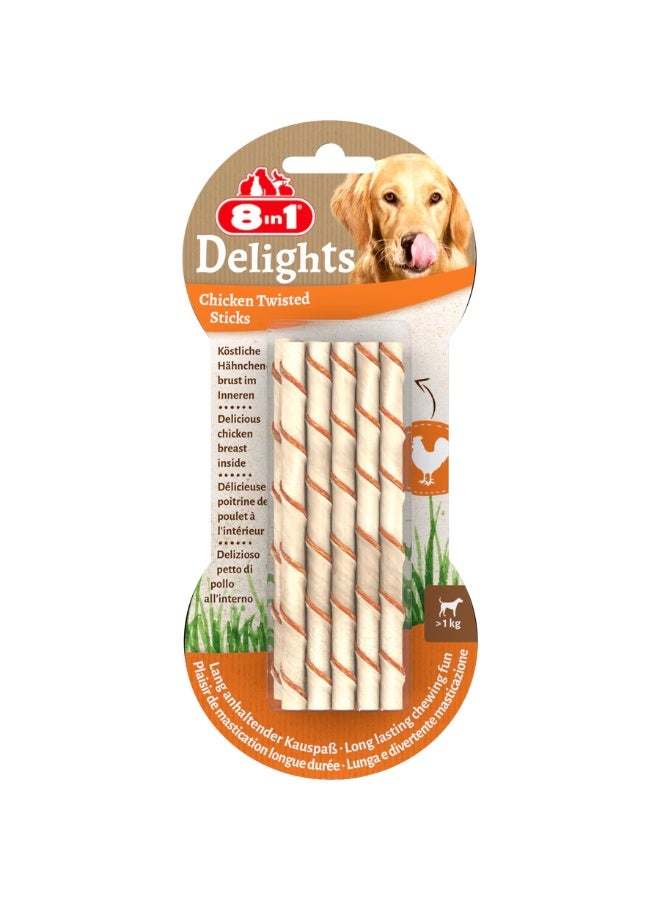 8in1 Delights Chicken Twisted Sticks 55 g