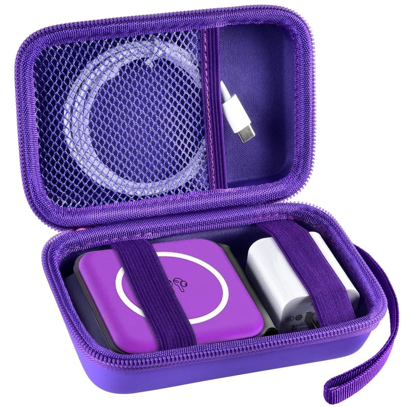 ANKHOH Travel Case for UCOMX for Nano/for Iseyyox/for LISEN/for RTOPS 3 in 1 Wireless Charger, Foldable Magnetic Charging Station Storage Holder Bag for Fast Charge Pad Cable and Adapter, Purple-Box Only - Image 1