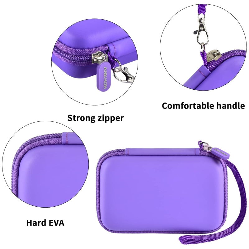 ANKHOH Travel Case for UCOMX for Nano/for Iseyyox/for LISEN/for RTOPS 3 in 1 Wireless Charger, Foldable Magnetic Charging Station Storage Holder Bag for Fast Charge Pad Cable and Adapter, Purple-Box Only - Image 3