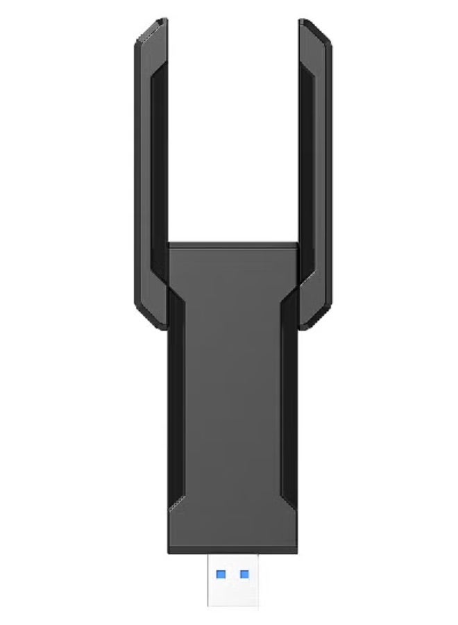 COMFAST CF-972AX Dual Band WiFi 6 USB Adapter 5400Mbps Wireless Network Card with 2.4GHz/5.8GHz Dual Antennas, USB 3.0 High-Speed Connection for Desktop & Laptop – Black - Image 2