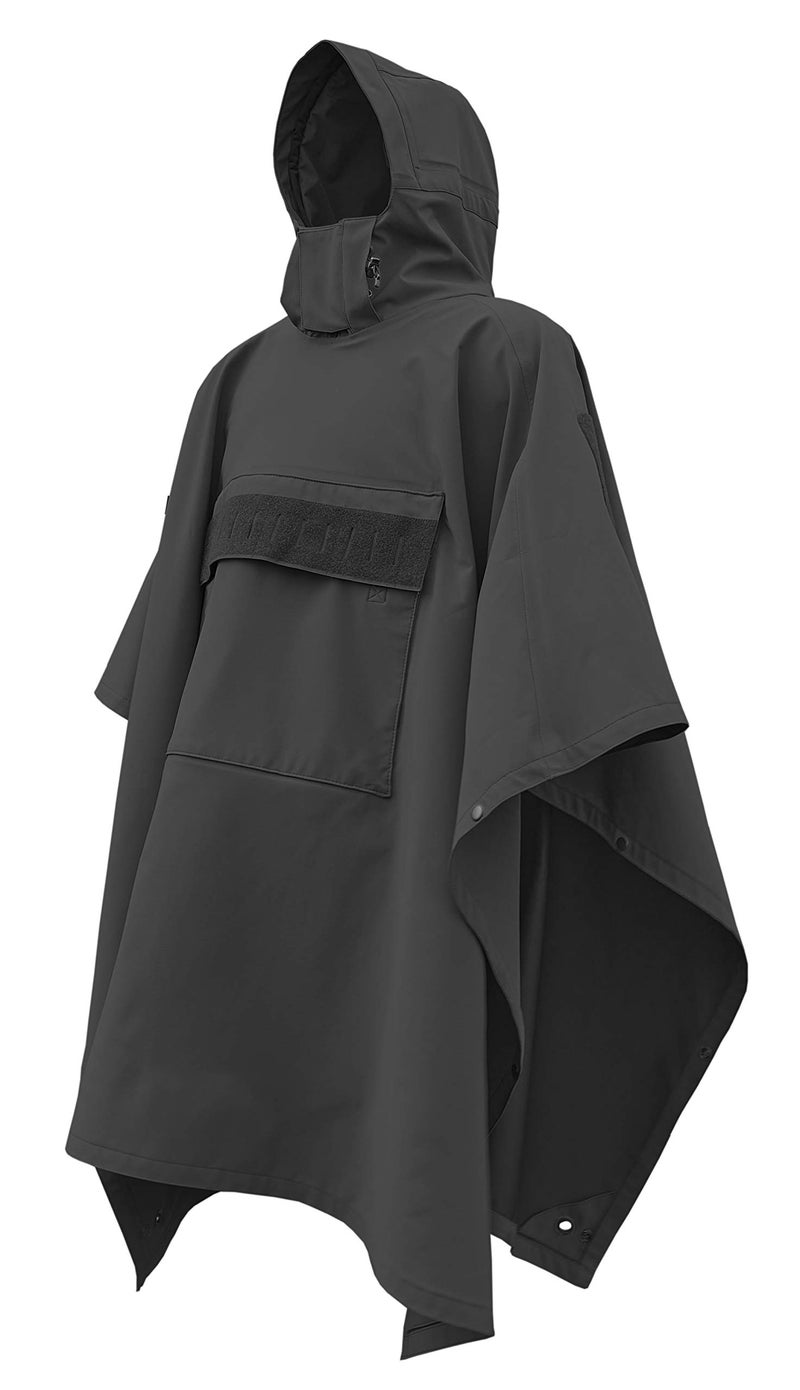 HAZARD 4 Mens Rain Poncho VillaTM Technical SoftShell Black Black Classic
