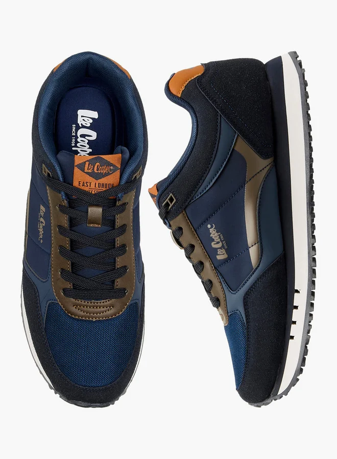 Lee Cooper Men's Logo Print Lace-Up Sneakers