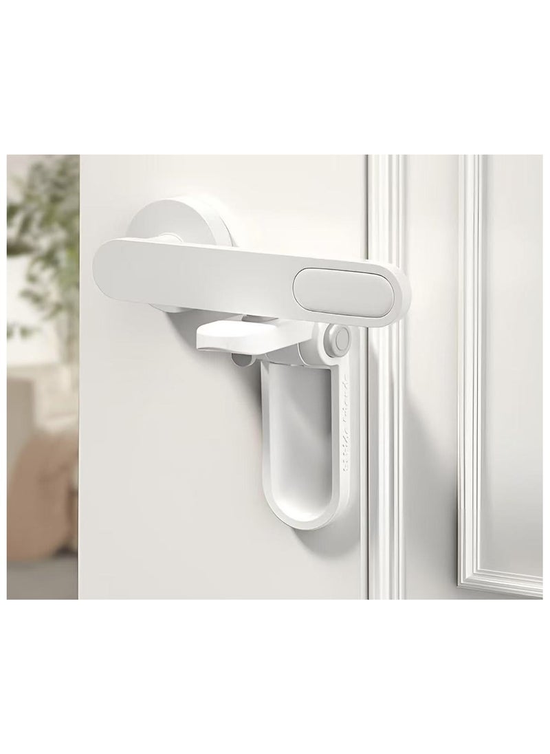 Door Lock, 2PCS Door Lock, Without Drilling Bedroom Door Lock, Adhesive Door Handle Lock for Children Pet, Door Locks for Children, Child Locks for Doors, Child Door Lock for Toddler and Pets  - Image 3