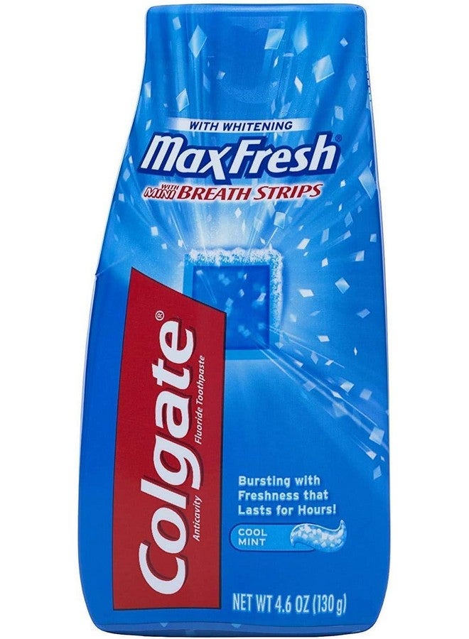 كولجيت معجون أسنان كولجيت ماكس فريش السائل مع شرائط تنظيف الفم، بنكهة النعناع المنعش، 4.6 أونصة (عبوة من 6 قطع) - Image 1