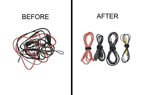 SimpleCord Cable Management Ties(30) 8" Reusable Self-Gripping Cord Straps- Organize Cables, Cords, and Wires- Simple Cord Organizer for Desks and Office (Black) - Image 4
