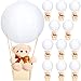 Baquler 12 Sets Baby Shower Hot Air Balloon Table Centerpieces DIY Paper Lanterns Stuffed Plush Bear Wooden Baskets for Wedding Birthday Gender Reveal Beige WhiteSolid Style - Image 2