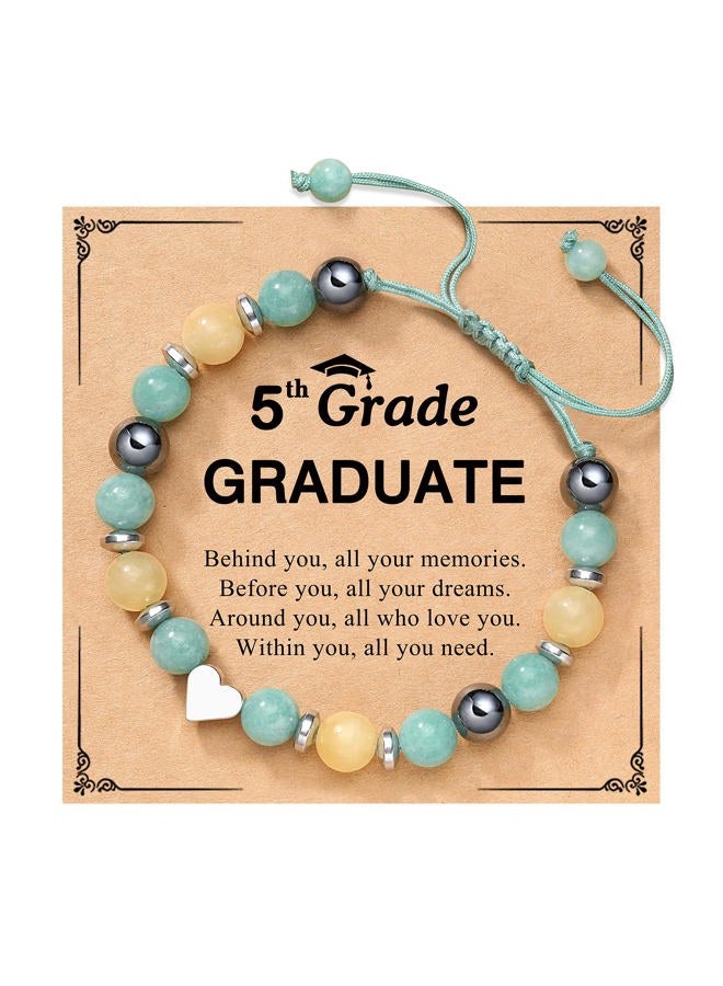 UPROMI To My Daughter/Granddaughter/Niece Bracelet, Back to School Graduation Valentines Christmas Birthday Gifts for Girls, 5.5 Inch, Stone, no gemstone - Image 1