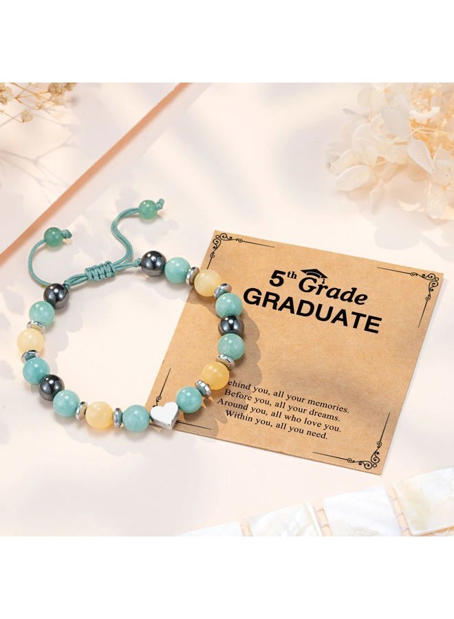 UPROMI To My Daughter/Granddaughter/Niece Bracelet, Back to School Graduation Valentines Christmas Birthday Gifts for Girls, 5.5 Inch, Stone, no gemstone - Image 5