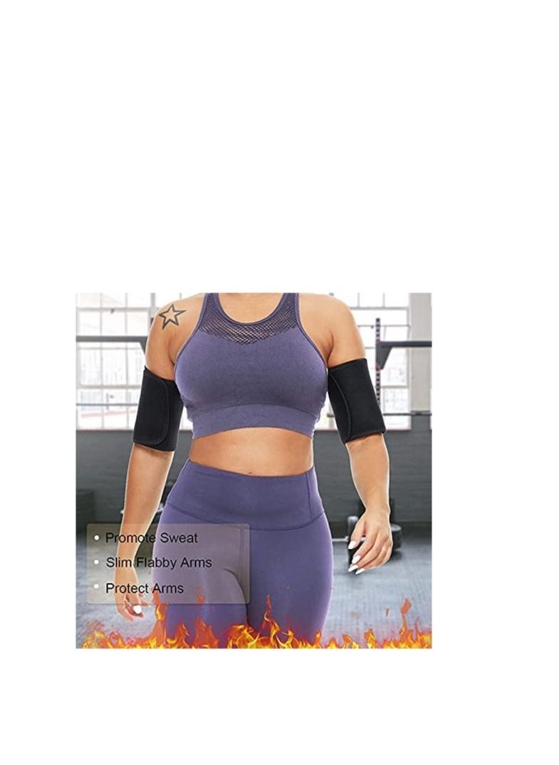 SYOSI Arm Trimmer for Women & Men Sweat Arm Shaper Bands Sauna Arm Shaper Wraps Reduce Cellulite and Improve Sweating Wraps Arm Trainer for Sports Workout 2 Pack  - Image 2
