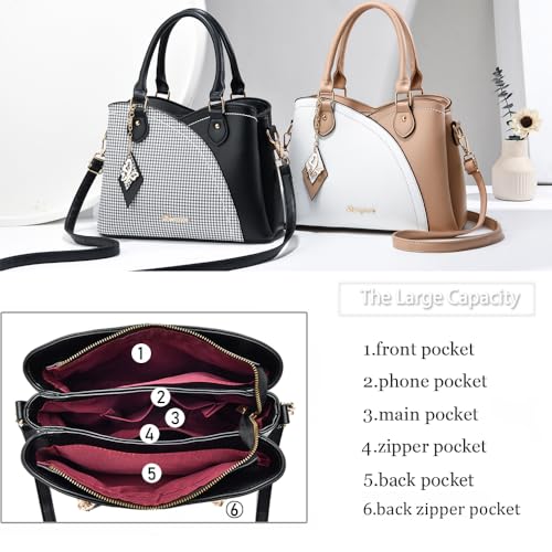 SiMYEER Satchel Purses and Handbags for Women Leather Crossbody Bags Shoulder Tote Bags - Image 5