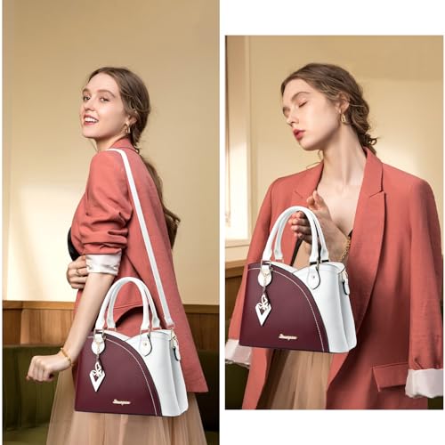 SiMYEER Satchel Purses and Handbags for Women Leather Crossbody Bags Shoulder Tote Bags - Image 2