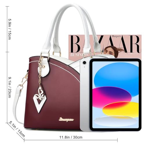 SiMYEER Satchel Purses and Handbags for Women Leather Crossbody Bags Shoulder Tote Bags - Image 4