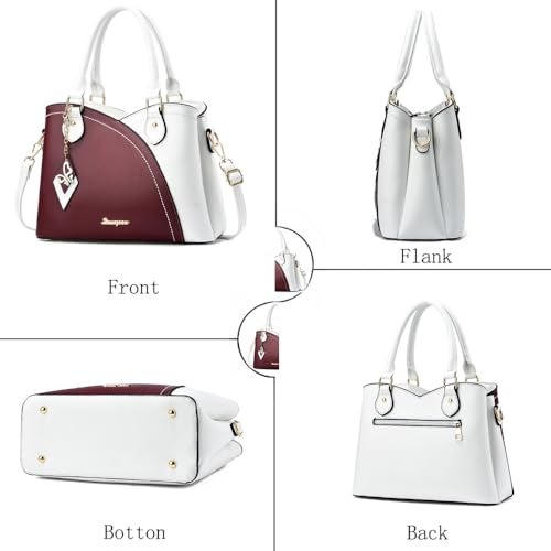 SiMYEER Satchel Purses and Handbags for Women Leather Crossbody Bags Shoulder Tote Bags - Image 3