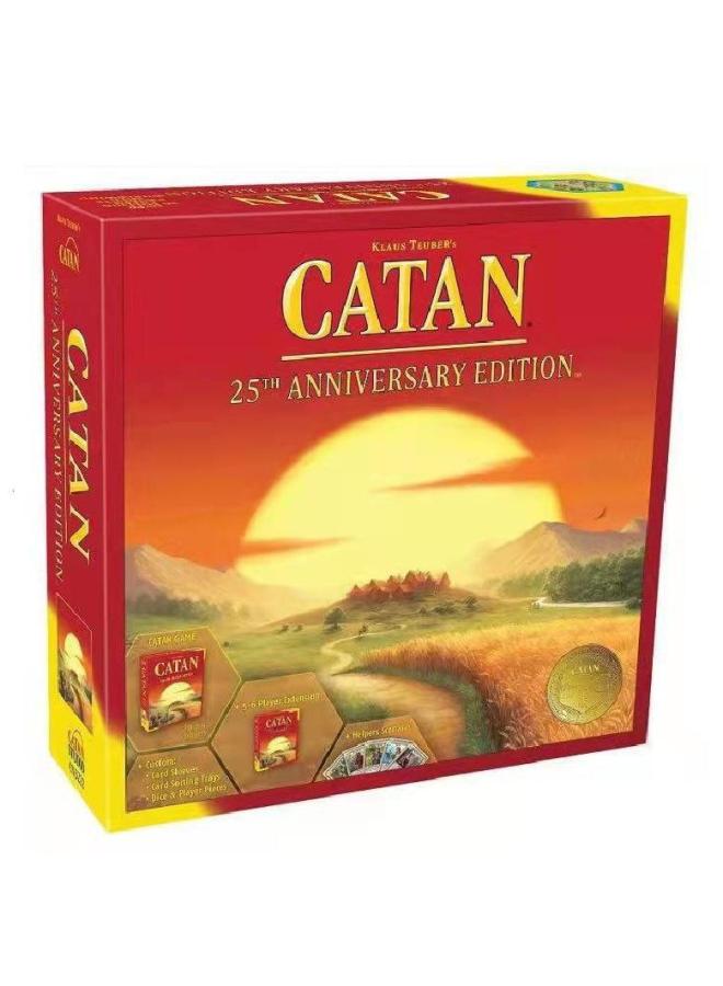 English Version 25Th Anniversary Edition Catan Fifth Edition Expanded Board Game Educational Leisure Toy Game Card