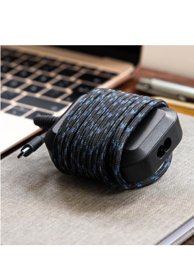 UNISYNK USB-C Laptop Charger 65W Black - Fast Charge, Universal Compatibility, Reinforced Cable, Cable Management "extra durability Wrap cables. - Image 4