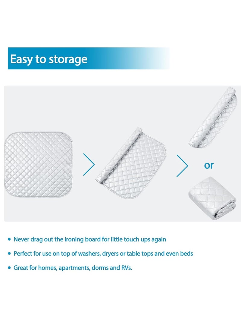 KASTWAVE حصيرة كي، طاولة كي مصغرة، وسادة كوي، حول أي سطح مسطح إلى طاولة كي، سهلة الحمل عند السفر، تقيس 22”L X 24”W لسطح الطاولة - Image 5