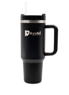 Ayshi Quencher H2.0 FlowState Stainless Steel Vacuum Insulated Tumbler with Lid and Straw for Water, Iced Tea or Coffee, Smoothie and More 40oz